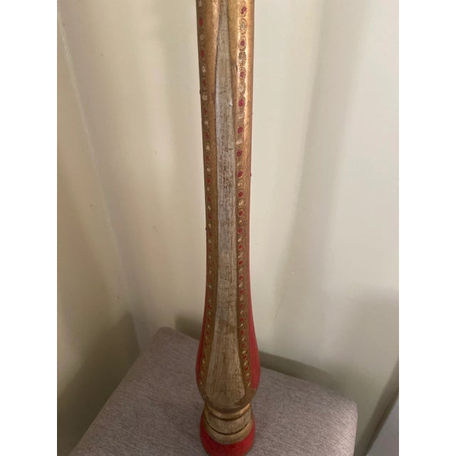 Wood Giant Size Vintage Mid 20th Century Italian Wood & Brass Pepper Mill For Sale - Image 7 of 12