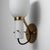Mid-Century Modern Italian Brass Wall Sconces with Opaline Glass Shades, 1950s, Set of 2 For Sale - Image 3 of 11