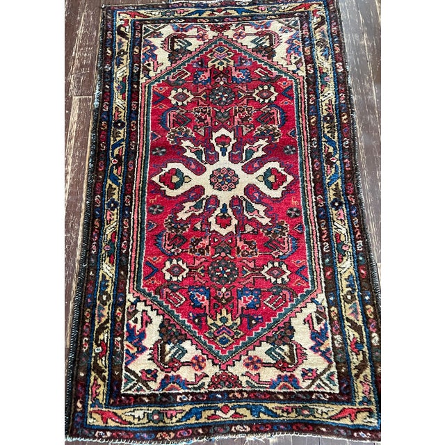 Traditional Antique Hamadan Rug, 2'4" X 4' #17602 as Is For Sale - Image 3 of 9