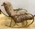 Wood Mid Century Lee Woodward Leopard Print Rocker Chair With Ottoman For Sale - Image 7 of 9