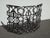 Spanish Vintage Spanish Style Cast Iron Three Panel Ornate Black Fireplace Screen For Sale - Image 3 of 18