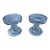 Vintage Pair of Glass Champagne Style Candlestick Holders For Sale