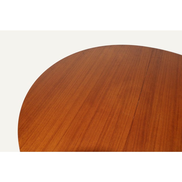 Extendable Round Teak Dining Table, 1960s For Sale - Image 15 of 17