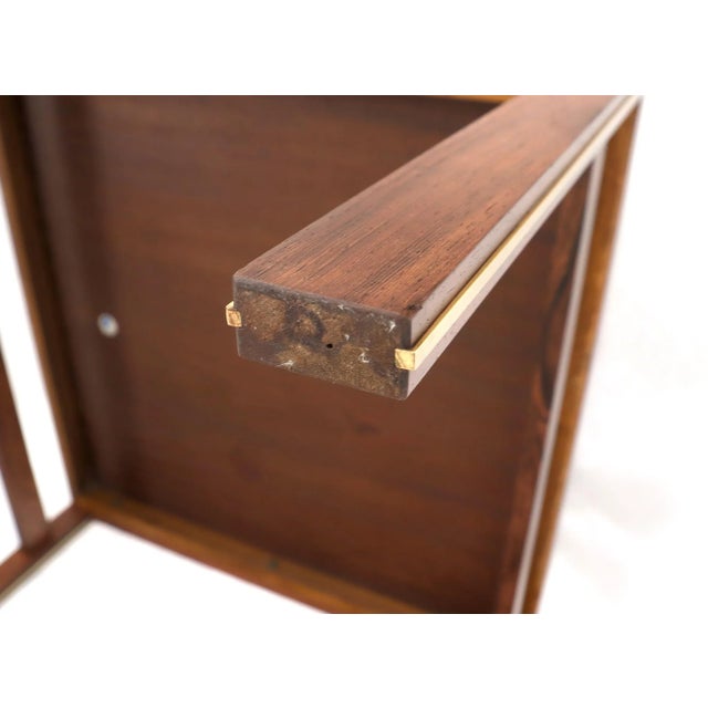 Silkeborg CFC Square Rosewood Side Table with Brass Inlay For Sale - Image 9 of 13