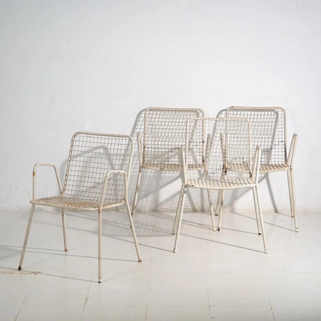 Vintage Outdoor Chairs with Armrests, 1920, Set of 4 For Sale - Image 11 of 11