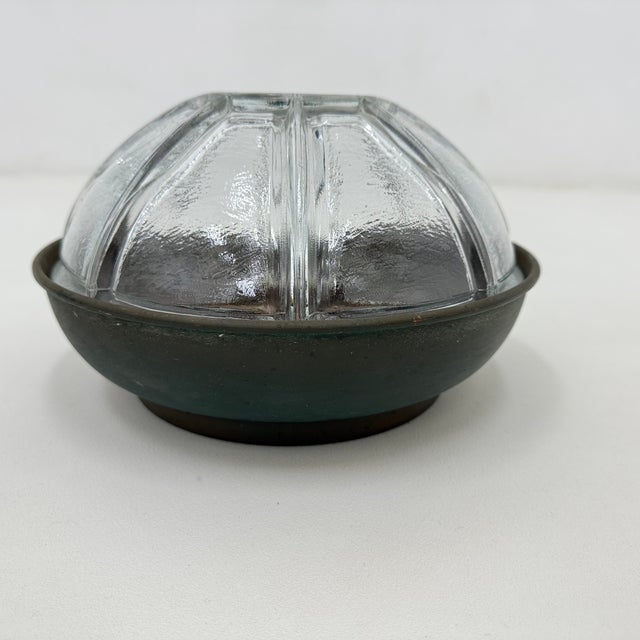 Brutalist Copper and Glass Wall Light from Bega, Germany, 1980s For Sale - Image 12 of 18