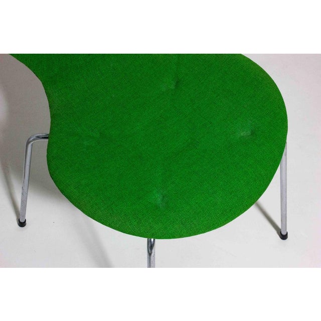 Chairs in Deep Green Fabric by Arne Jacobsen for Fritz Hansen, 1980s, Set of 4 For Sale - Image 14 of 17