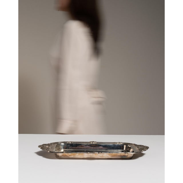 Mid 20th Century France Silver Tray For Sale - Image 9 of 15