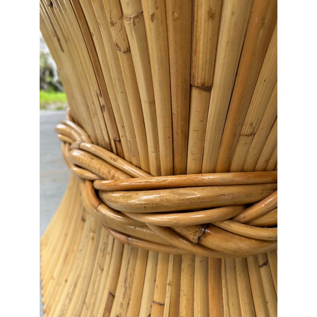 Vintage McGuire "Sheaf of Wheat" Oval Center Table, San Francisco, California, Circa 1970s/1980s For Sale - Image 12 of 12