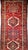 Antique Persian Heriz Karajeh Runner, Hand-Knotted Wool, Geometric Medallion Pattern, Red & Navy, 4x14 For Sale - Image 11 of 18