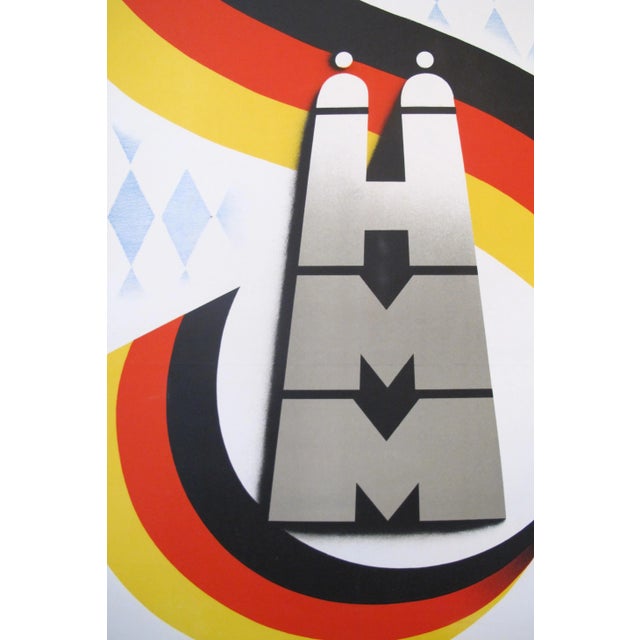 About The Poster: This original German poster advertises a German Festival called the "Foire Allemande de l'Artisanat"....