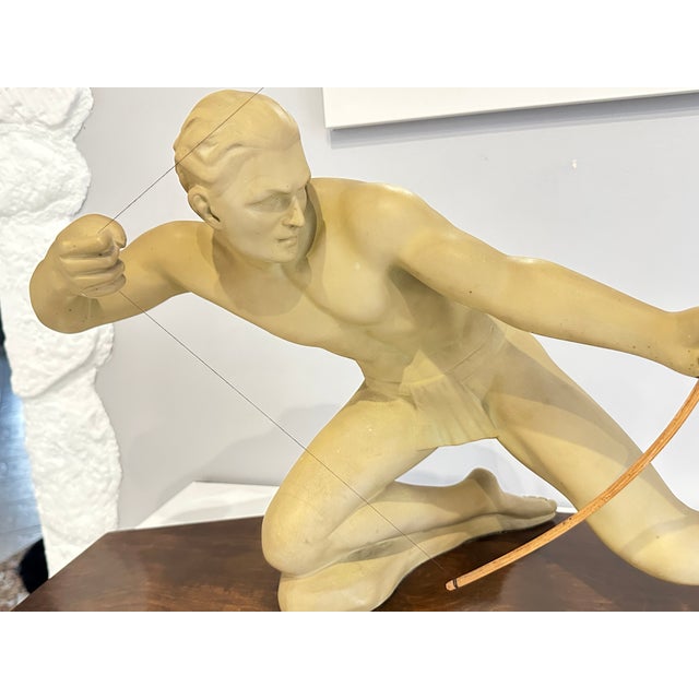 Melani, Large Art Deco Archer Sculpture, 1930, Plaster For Sale - Image 13 of 18