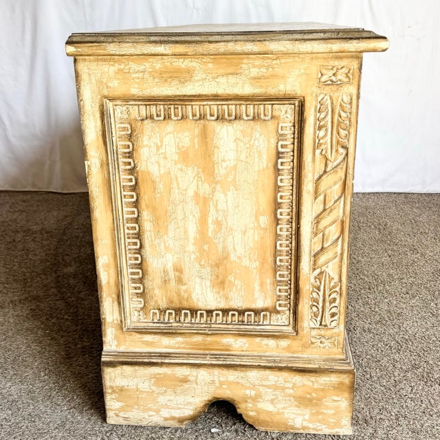 1990s Rustic Crackle Finish Wooden Dresser For Sale - Image 4 of 9