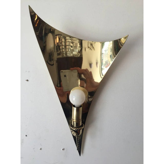 Mid-Century Modern Large 1970s French Sculptural Sconces - a Pair For Sale - Image 3 of 11