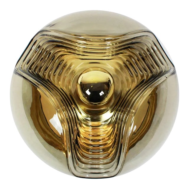 Large Wall Sconce Flush Mount by Koch & Lowy for Peill & Putzler, Germany For Sale