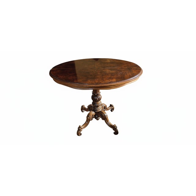 Wood Victorian Oval Table, 1800s For Sale - Image 7 of 7