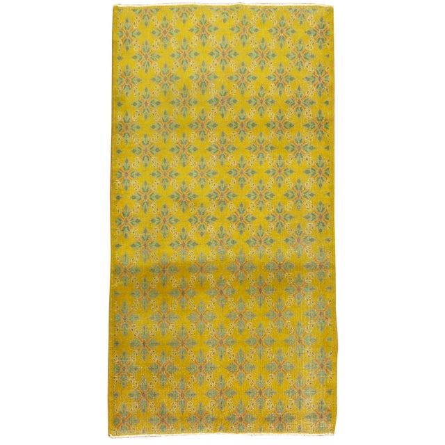 Vintage Yellow Anatolian Rug For Sale - Image 15 of 18