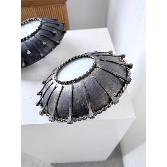 Brutalist Nail Wall Sconces, 1950s, Set of 2 For Sale - Image 6 of 18