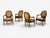 Louis XVI Style, Four Armchairs, Tapestry, Walnut, France, 20th c. Four walnut salon suite armchairs in the Louis XVI...