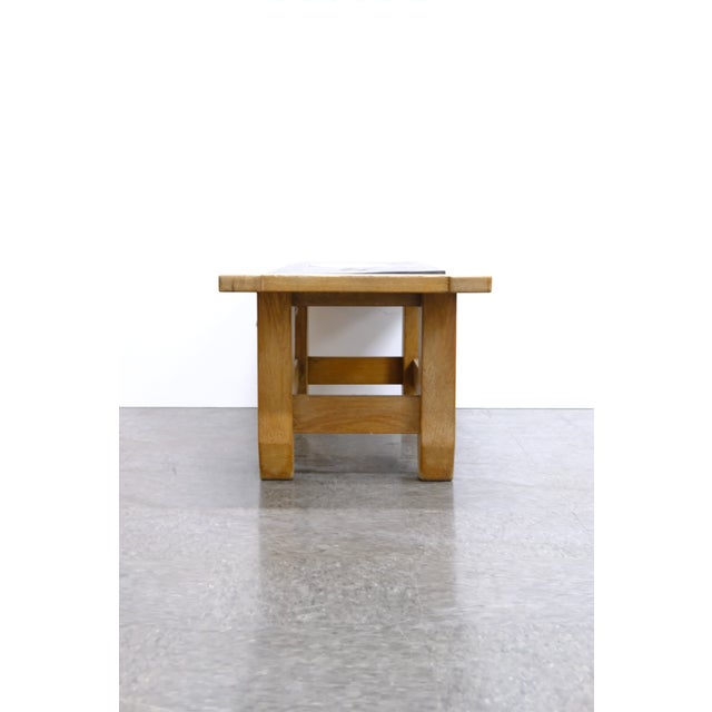 1970s Brutalist Wood and Slate Top Coffee Table, 1970s For Sale - Image 5 of 11