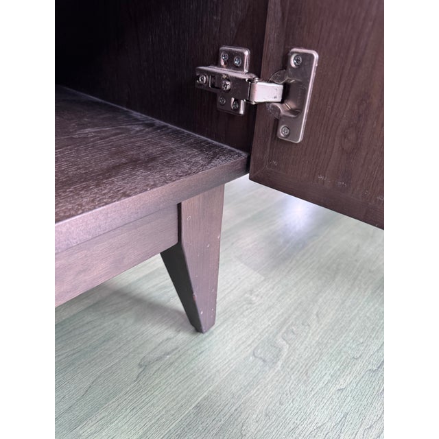 West Elm Limited Edition Hand-Glazed Tile Cabinet, Bronze Geometric Front For Sale In San Francisco - Image 6 of 12