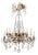 Italian Empire Style Gilt Metal Crystal Chandelier For Sale