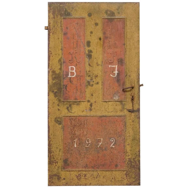 Hungarian Hand Painted Anti Looting Security Door, 1922 For Sale - Image 11 of 11