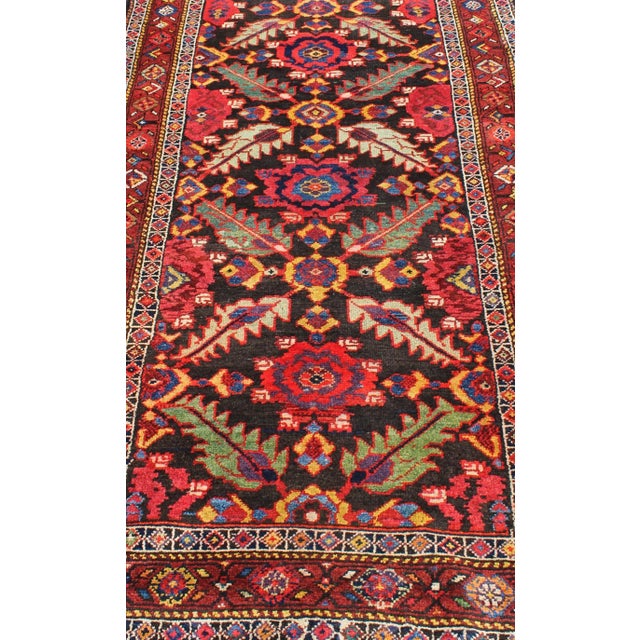 Antique Caucasian Karabagh Gallery Rug-3'10 X 12'10 For Sale - Image 11 of 13