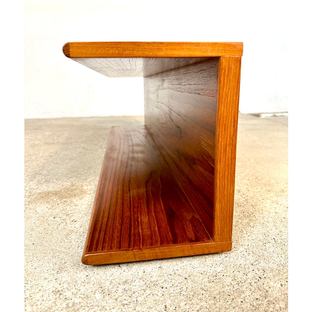Minimalist Teakwood Wall Shelf, Germany, 1960s For Sale - Image 4 of 15