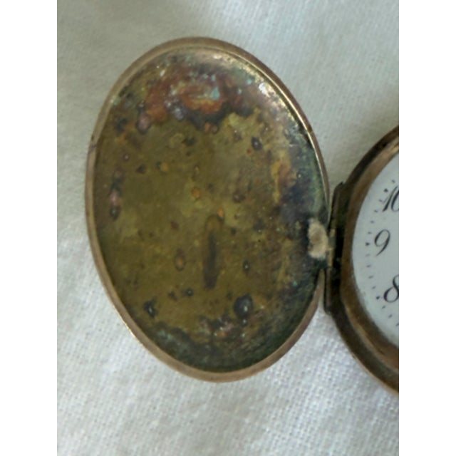 Antique Victorian Era 12k Gold-Filled Slide Chain Necklace With Illinois Pocket Watch For Sale - Image 4 of 17