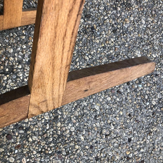 Mid 20th Century Wood & Leather Cantilevered Chair For Sale In New York - Image 6 of 9