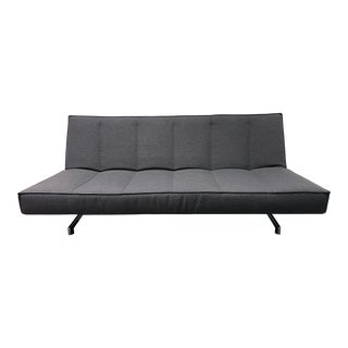 Cb2 Flex Tufted Grey Sleeper Sofa For Sale