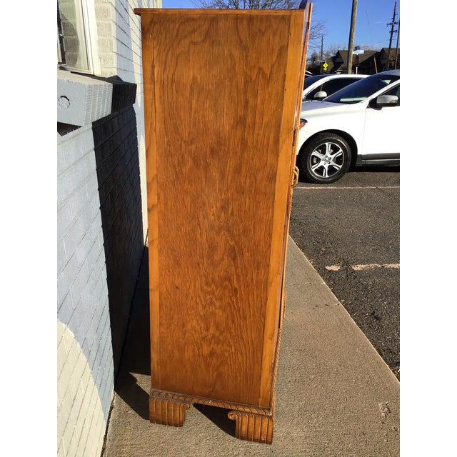 Vintage Circa 1930's Deco Wardrobe For Sale - Image 10 of 12