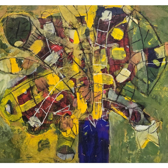 Lê Quảng Hà (Vietnamese) Abstract Floral Still Life W/ Phallic Symbolism–Oil Painting For Sale In Los Angeles - Image 6 of 10