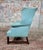18th Century 18th Century Teal Leather Upholstered Wing Chair-George III For Sale - Image 5 of 13