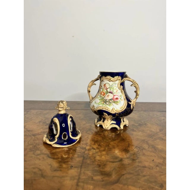 Antique Samuel Alcock Pot Pourri Vase and Cover, 1840s For Sale - Image 4 of 5