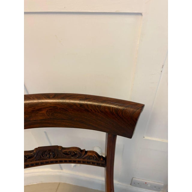 Brown Antique Regency English Rosewood Side Chairs, 1825, Set of 2 For Sale - Image 8 of 16
