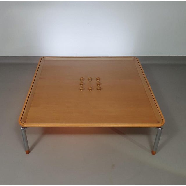 Coffee Table with Cork and Glass Top For Sale - Image 12 of 18