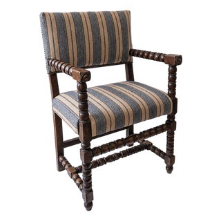 Antique English Bobbin Turned Armchair For Sale