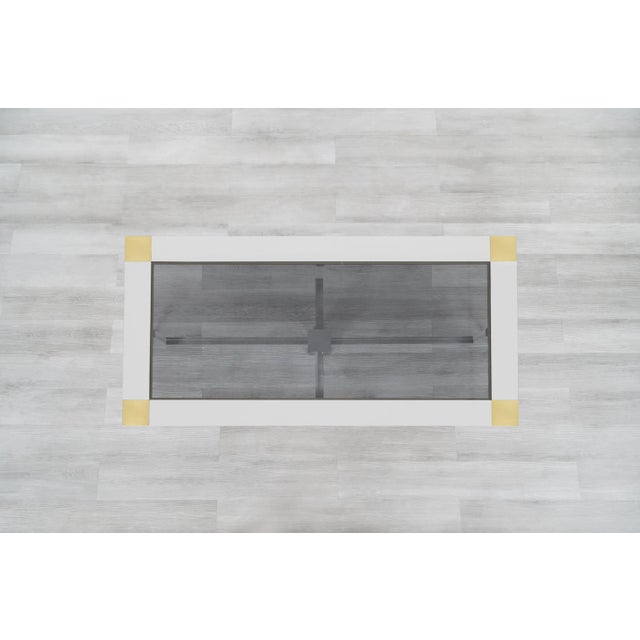 Monumental Italian Chrome and Lucite Coffee Table by Sandro Petti, 1970s For Sale - Image 10 of 12