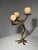 Sculptural Bronze Table Lamp with Opaline Glass Shades For Sale - Image 4 of 6