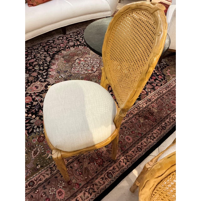 1950s Set of 4 Faux Bois Chairs For Sale - Image 4 of 7