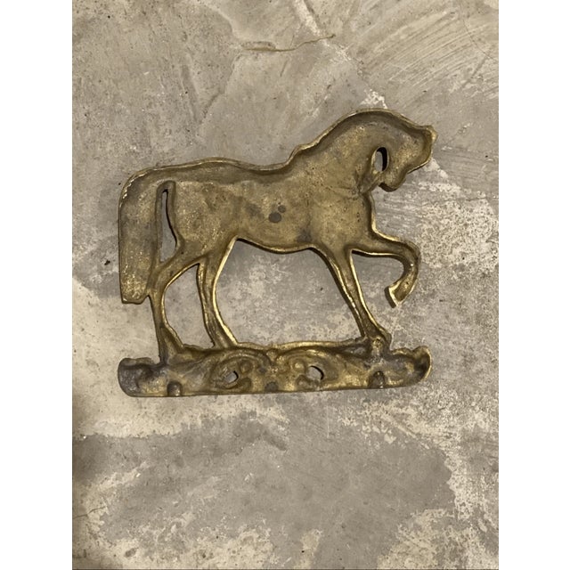 Victorian Vintage Victorian Style Brass Horse Decoration For Sale - Image 3 of 5