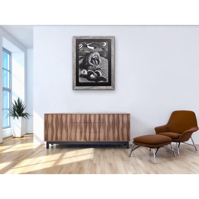 Julian Ruddock, The Thief, Pastel on Paper, 1980s, Pastel For Sale - Image 10 of 18