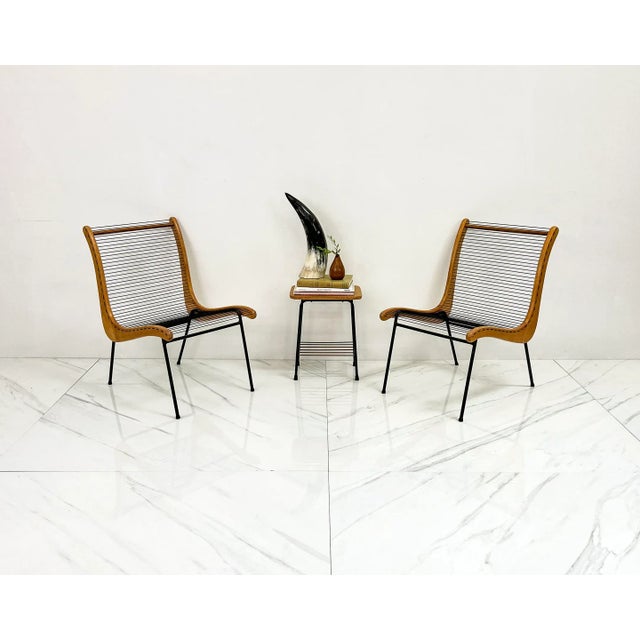 Mid-Century Modern String Chairs With Matching Table by Carl Koch, Vermont Tubbs, 1950's For Sale - Image 3 of 13