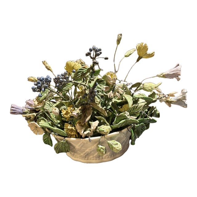 Mid 20th Century “Royal Worcester Bone China Porcelain Floral Bouquet - Made in England” For Sale