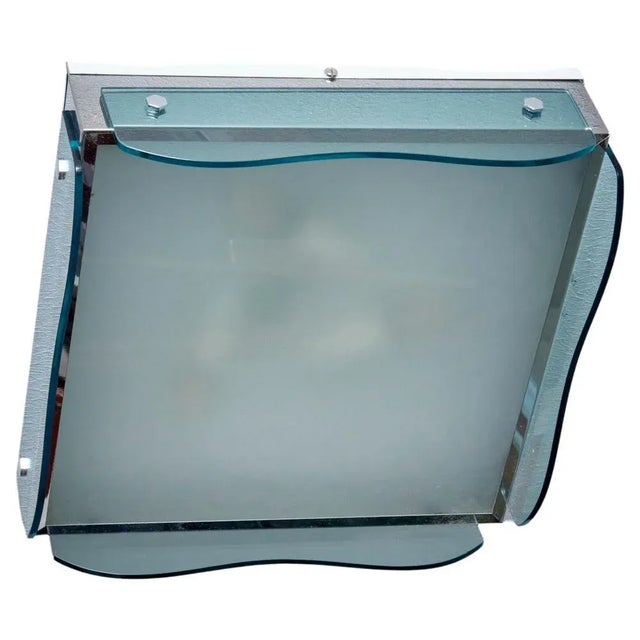 1960s Flush Mount in Green Glass, Italy, 1960s For Sale - Image 5 of 5