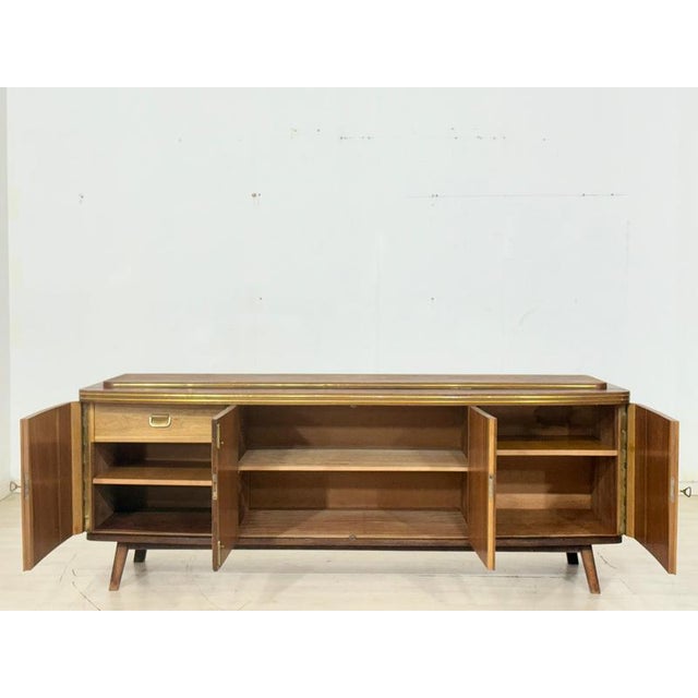 Mid-Century Sideboard in Wood with Gilt Details For Sale - Image 3 of 13
