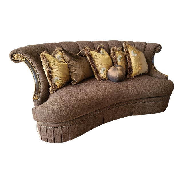 Marge Carson Grg43 Georgiana Sofa With Original Pillows For Sale