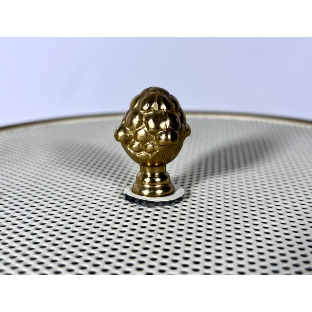 Vintage Frederick Cooper Style Hollywood Regency Brass Pineapple Table Lamp With Diffuser Shade For Sale - Image 10 of 10